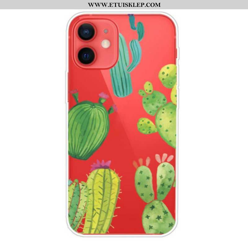 Etui do iPhone 13 Mini Akwarela Kaktusy